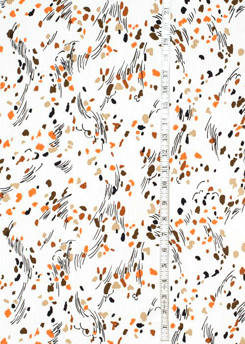 Ribbed Cotton - Orange &amp; Brown Confetti