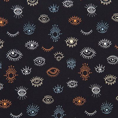Cotton Jersey Knit - The Eyes Have It - END CUT 36-524-7C