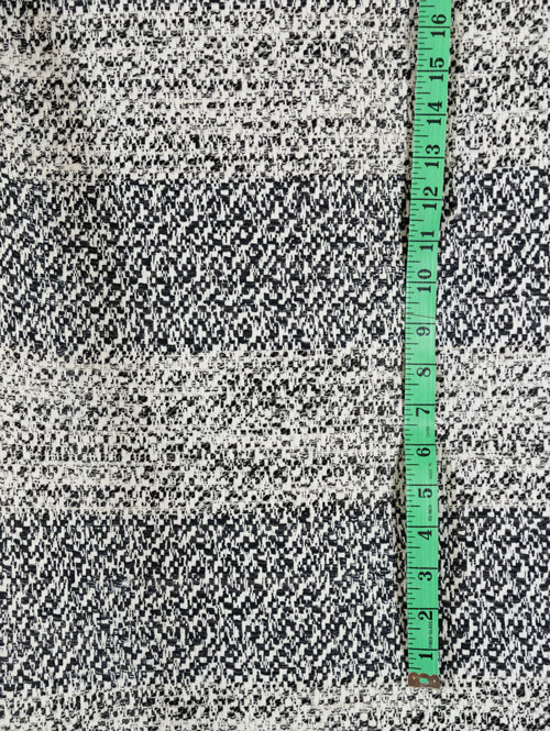 Jacquard - Black & White Cream - END CUT Jacquard - Black & White Cream - END CUT