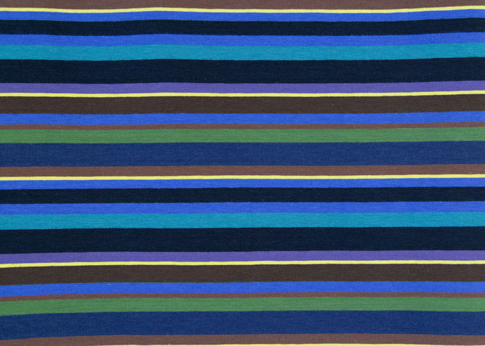 Jersey Knit Cotton - Navy, Royal, & Kelly Green Stripe Jersey Knit Cotton - Navy, Royal, & Kelly Green Stripe