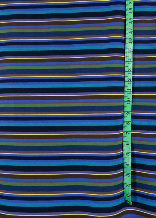 Jersey Knit Cotton - Navy, Royal, & Kelly Green Stripe Jersey Knit Cotton - Navy, Royal, & Kelly Green Stripe