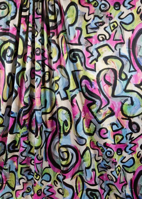 Stretch Satin - Graffiti Stretch Satin - Graffiti