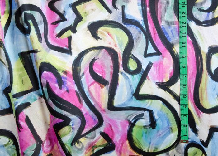 Stretch Satin - Graffiti Stretch Satin - Graffiti