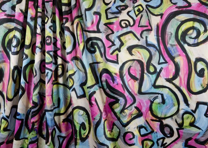 Stretch Satin - Graffiti Stretch Satin - Graffiti
