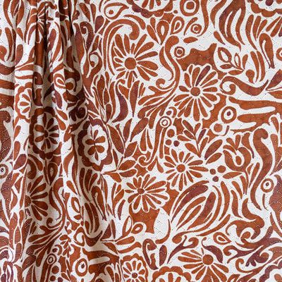 Cotton Eyelet - Russet & Cream 5-924-18