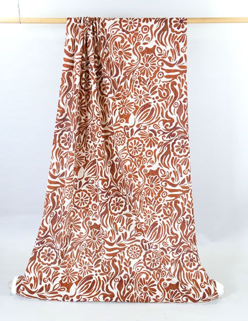 Cotton Eyelet - Russet & Cream Cotton Eyelet - Russet & Cream