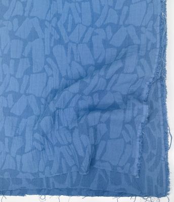 Cotton/Linen Jacquard - Denim Blue Shapes 53-1024-9