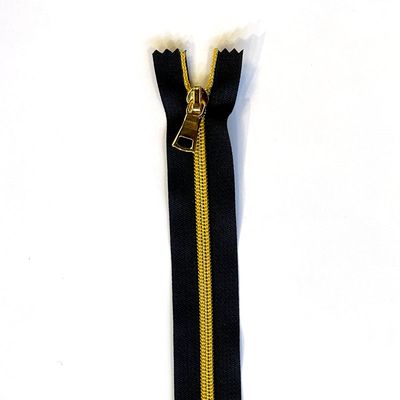 24" Zipper: Shiny Gold & Black GHZIPSG