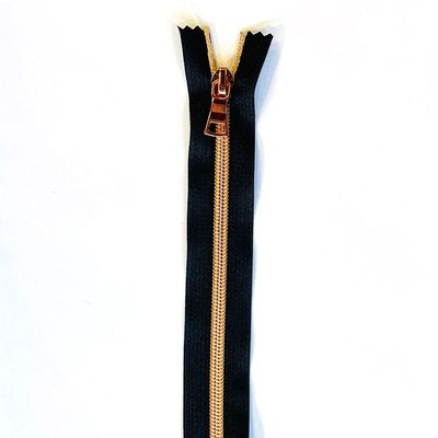 9" Zipper: Rose Gold & Black GHZIPRG9