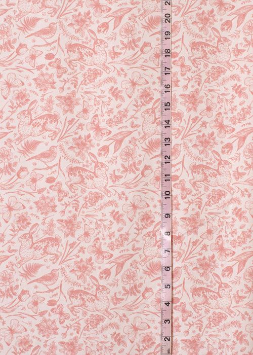 Rayon - Garden Toile Pink Rayon - Garden Toile Pink