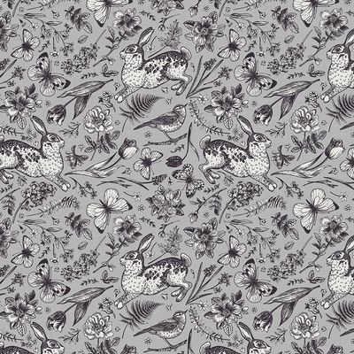 Rayon - Bunnies on Grey 55-1024-9