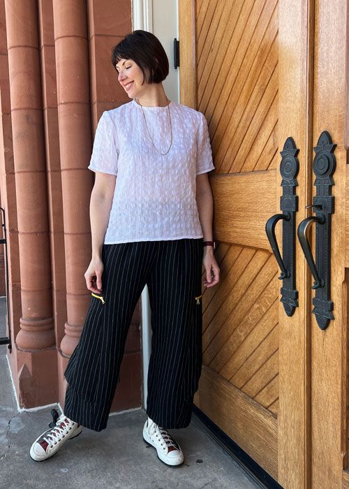 Sicily Blouse Kit: Plissé White Sicily Blouse Kit: Plissé White