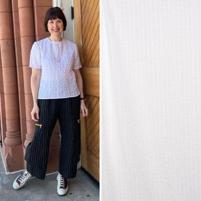 Sicily Blouse Kit: Plissé White SC14SBW
