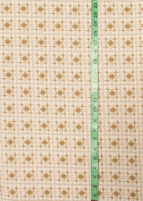 Cotton Seersucker - Gold and White Check Cotton Seersucker - Gold and White Check