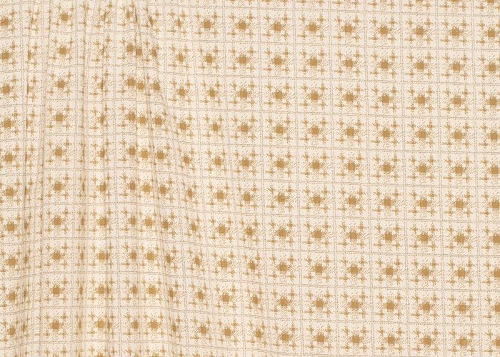 Cotton Seersucker - Gold and White Check Cotton Seersucker - Gold and White Check