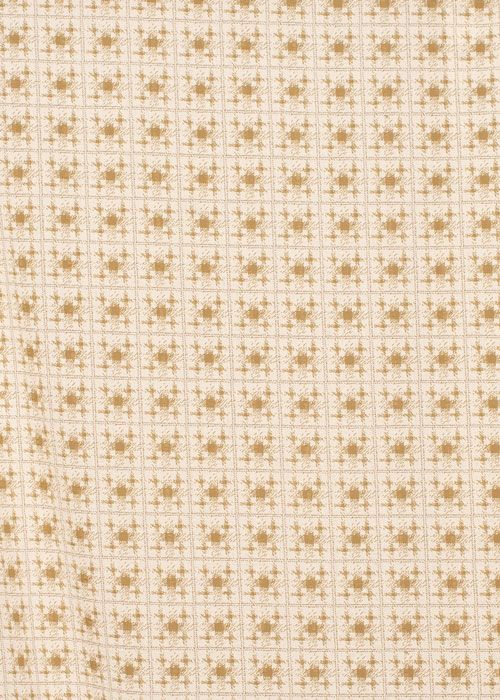Cotton Seersucker - Gold and White Check Cotton Seersucker - Gold and White Check