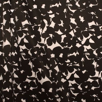 Textured Cotton - Black and White Floral 5-325-12