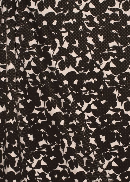Textured Cotton - Black and White Floral Textured Cotton - Black and White Floral