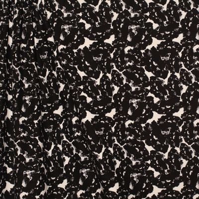 Cotton Jacquard Stretch - Black & White Ink Spot 5-325-15
