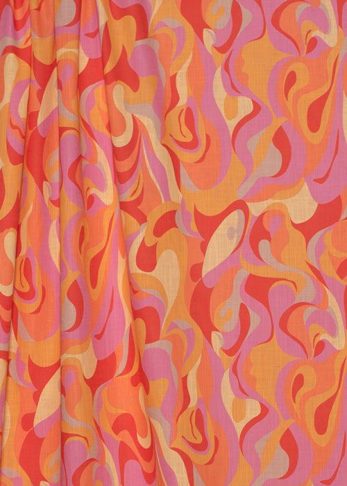 Cotton/Linen - Psychedelic Swirl Cotton/Linen - Psychedelic Swirl