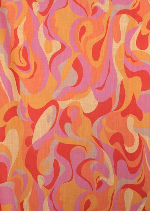 Cotton/Linen - Psychedelic Swirl Cotton/Linen - Psychedelic Swirl