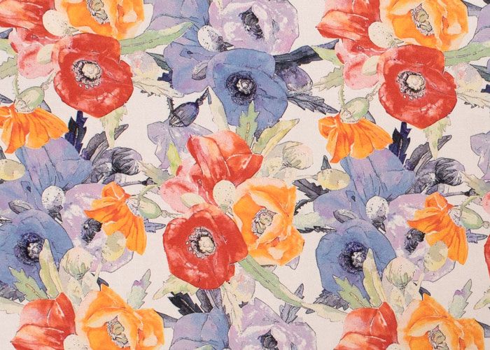 Rayon - Poppy Bouquet Rayon - Poppy Bouquet