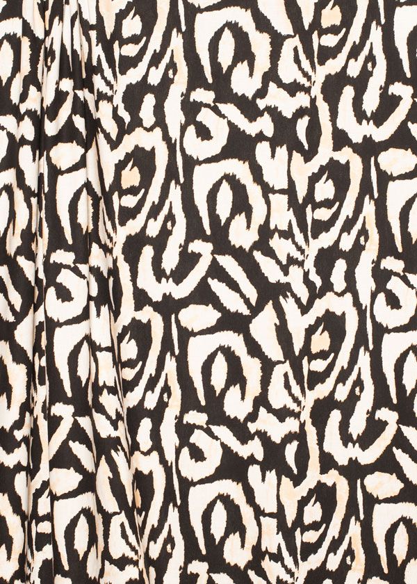 Rayon/Linen - Black & Beige Abstract Print Rayon/Linen - Black & Beige Abstract Print