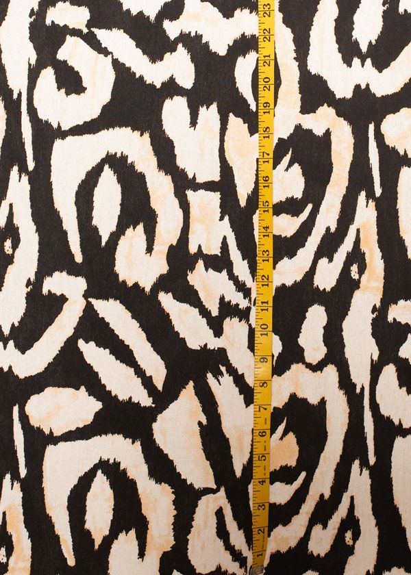 Rayon/Linen - Black & Beige Abstract Print Rayon/Linen - Black & Beige Abstract Print
