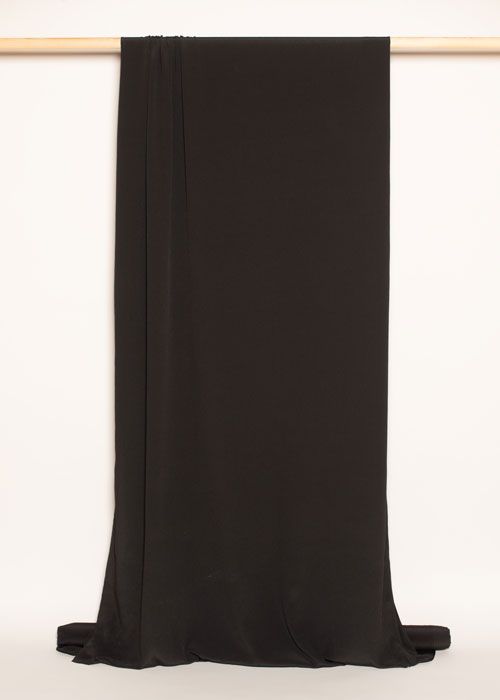 Crinkle Crepe Silk - Black Crinkle Crepe Silk - Black