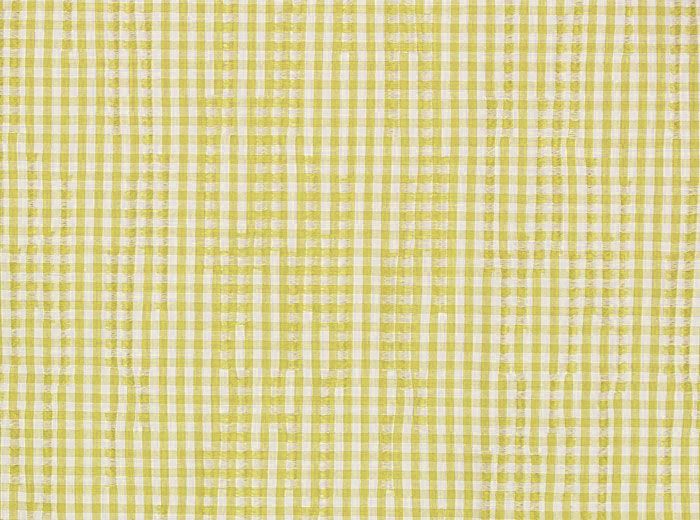 Cotton Slub Stretch - Yellow &amp; White Gingham