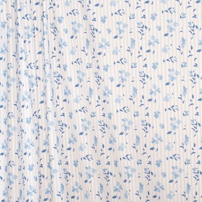 Cotton - Ghost Stripe Blue Floral 5-525-9