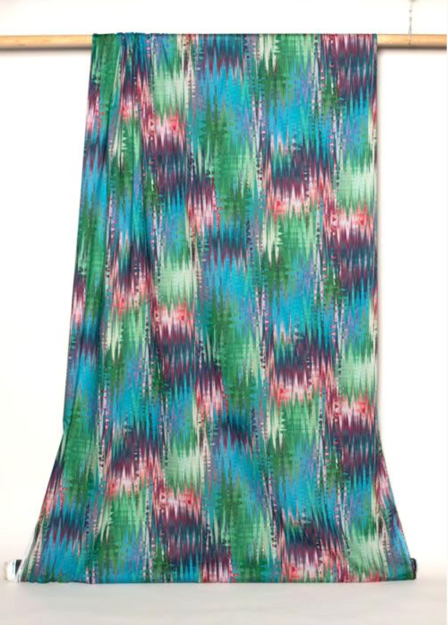 Byrd Blouse Kit: Green Glitch Tana Lawn