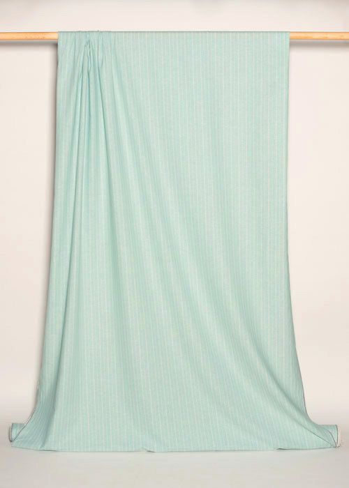Hemp/Organic Cotton Chambray Stripe - Duck Egg Hemp/Organic Cotton Chambray Stripe - Duck Egg