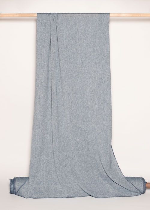 Crinkled Linen/Poly - Sail Away Blue