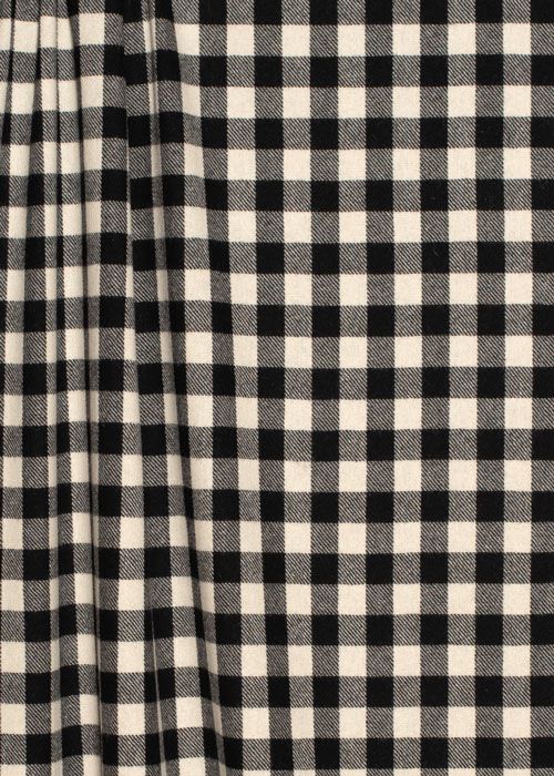 Wool Coating - Black and White Check