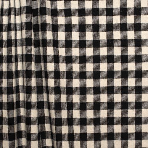 Wool Coating - Black and White Check