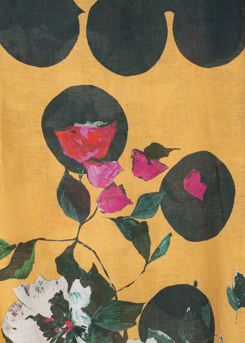 Linen Panel Print - Gustav’s Secret Garden