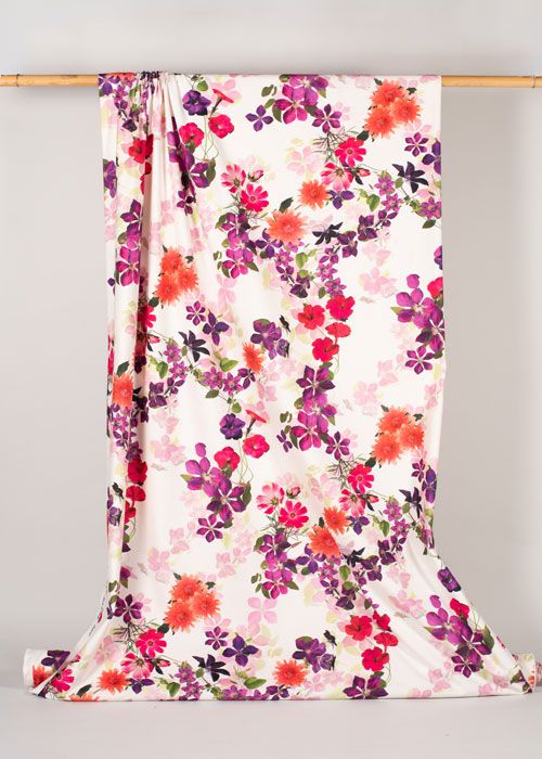 Cotton Corduroy - Cosmos, Clematis, & Dahlias, Oh My! Cotton Corduroy - Cosmos, Clematis, & Dahlias, Oh My!