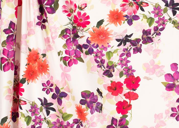 Cotton Corduroy - Cosmos, Clematis, & Dahlias, Oh My! Cotton Corduroy - Cosmos, Clematis, & Dahlias, Oh My!