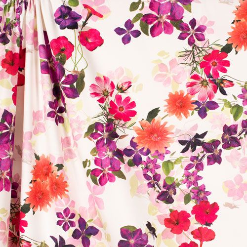 Cotton Corduroy - Cosmos, Clematis, & Dahlias, Oh My! Cotton Corduroy - Cosmos, Clematis, & Dahlias, Oh My!