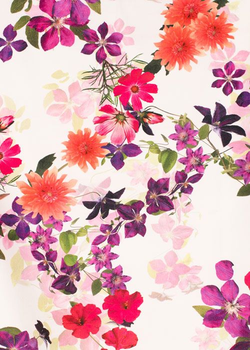 Cotton Corduroy - Cosmos, Clematis, & Dahlias, Oh My! Cotton Corduroy - Cosmos, Clematis, & Dahlias, Oh My!