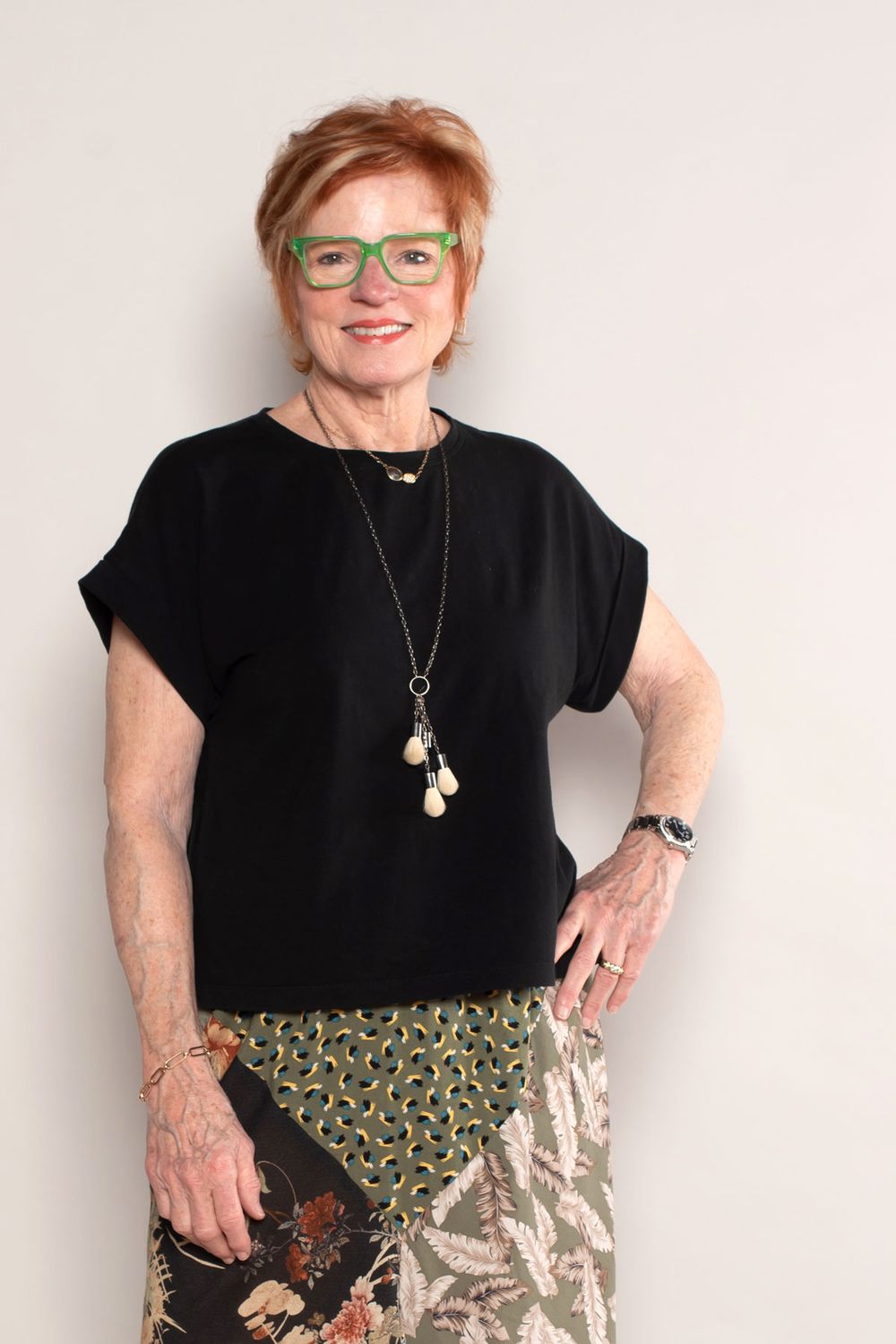 The Eureka Top made in black jersey knit fabric. 