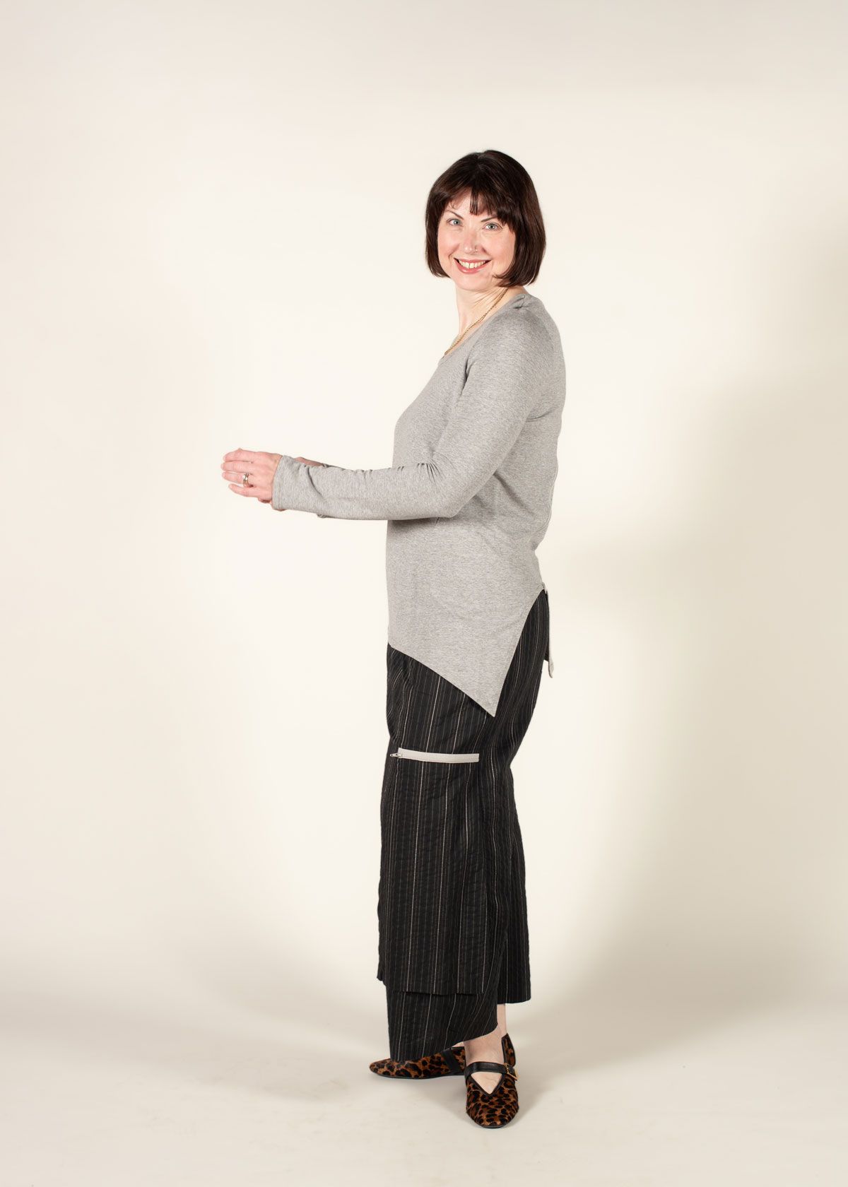 The Olive Top with the Trio Pants