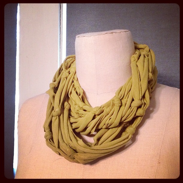 Green Knotted Scarf