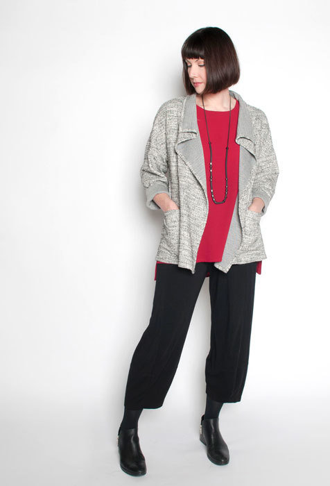 The Flatiron Jacket worn with a MixIt Tank and the Picasso Pants. 