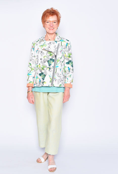 The Brando Jacket in cotton canvas  worn with the Valencia Pants. 