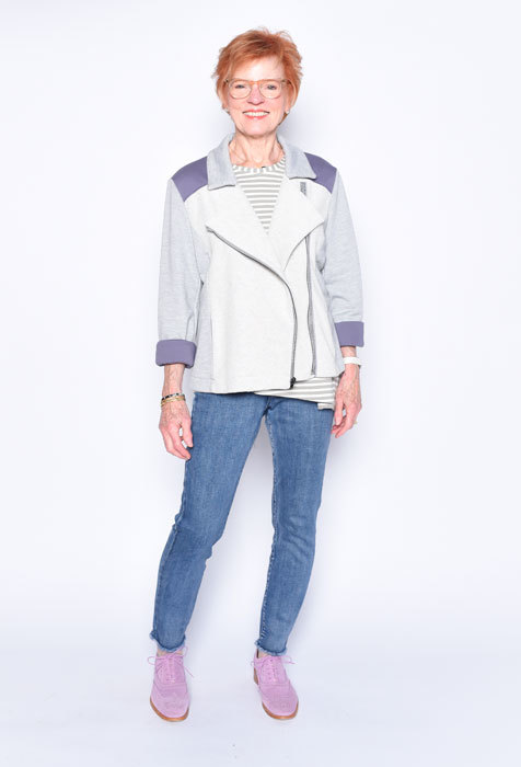 The Brando Jacket in French Terry and Jersey knit. 