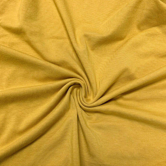 Jersey Knit Cotton/Modal/Spandex - Turmeric - END CUT