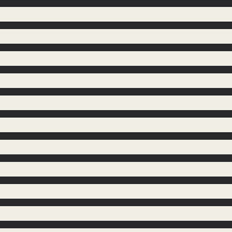 Jersey Knit Cotton - Off-White &amp; Black Stripe