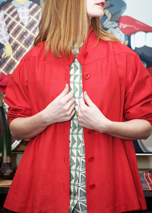 The Detour Jacket front placket. The Detour Jacket front placket.